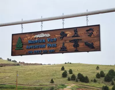 Mountain View Adventure Park Entry Sign