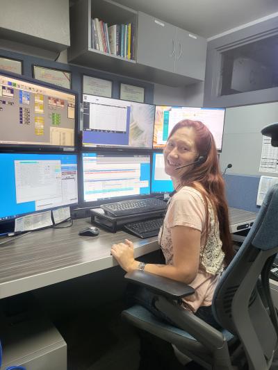 Avery at console